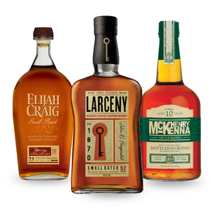 Larceny Kentucky Straight Bourbon, Elijah Craig Straight Bourbon and Henry McKenna Small Batch Bourbon Bundle