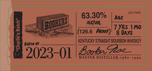 Booker's 2023-01 ‘Charlie's Batch’ Kentucky Straight Bourbon Whiskey 750ml