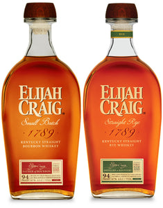 Elijah Craig Rye Whiskey & Small Batch Bourbon Whiskey Bundle 1.75L