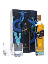 Johnnie Walker Blue Label Gift Set With 2 Whiskey Glasses