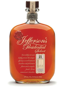 Jefferson's Presidential Select 21 Years Old Straight Bourbon Whiskey BATCH 9 #079 750ml