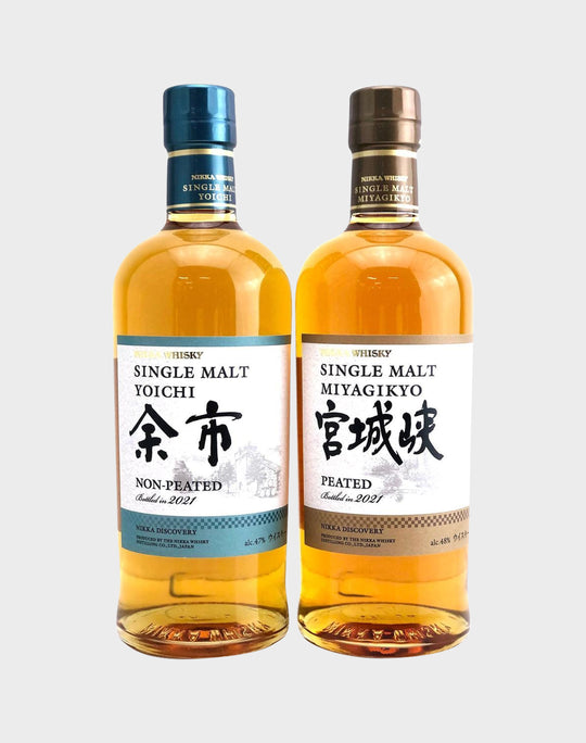 Nikka Discovery Miyagikyo Peated & Yoichi Non-Peated Set 750ml
