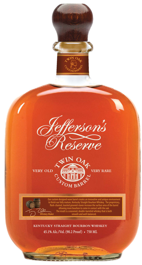 Jefferson's Reserve Twin Oak Custom Barrel Bourbon 750ml